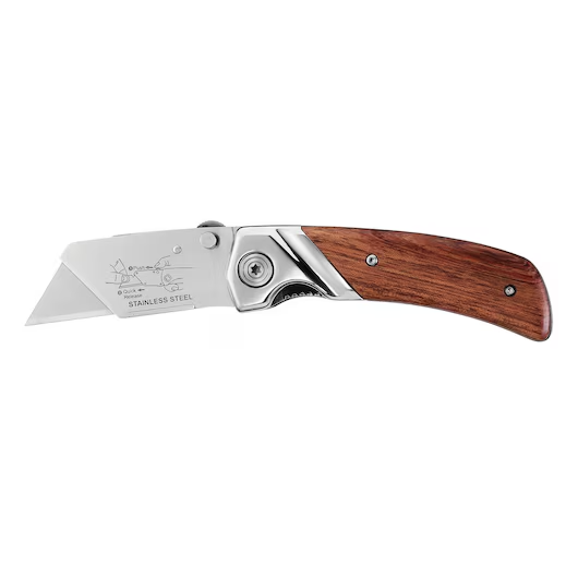 STANLEY FOLDING UTILITY KNIFE WOODEN HANDLE