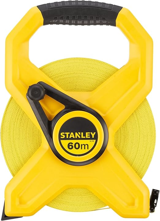 STANLEY Long Tapes Open Case Fiberglass Blade 60M x 10mm Metric