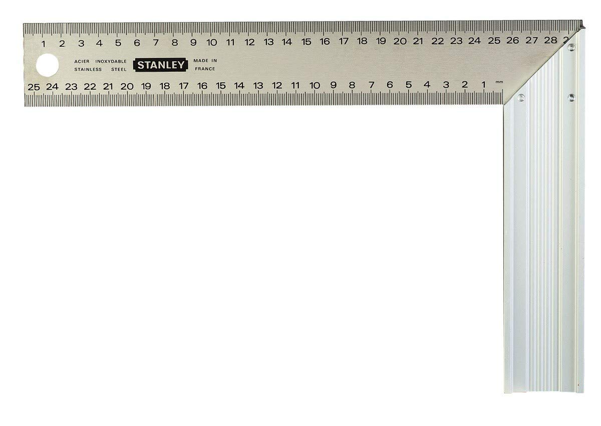 STANLEY Try Square Cast Zinc Handle (Professional Squares) 250mm x 140mm (8")