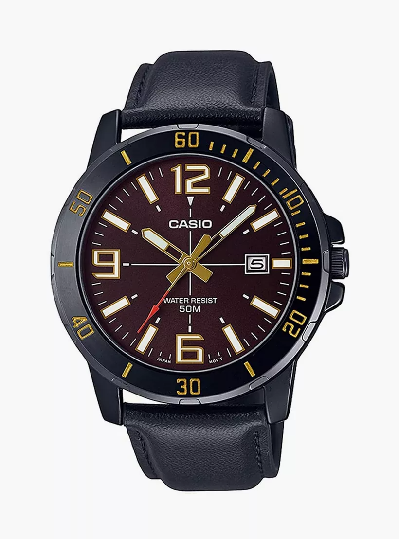 CASIO ANALOG MENS WATCH MTP-VD01BL-5BVUDF