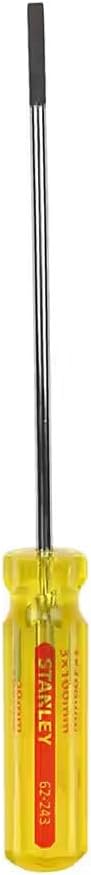 STANLEY CRYSTAL HANDLE SCREWDRIVER SLOTTED 3x100MM