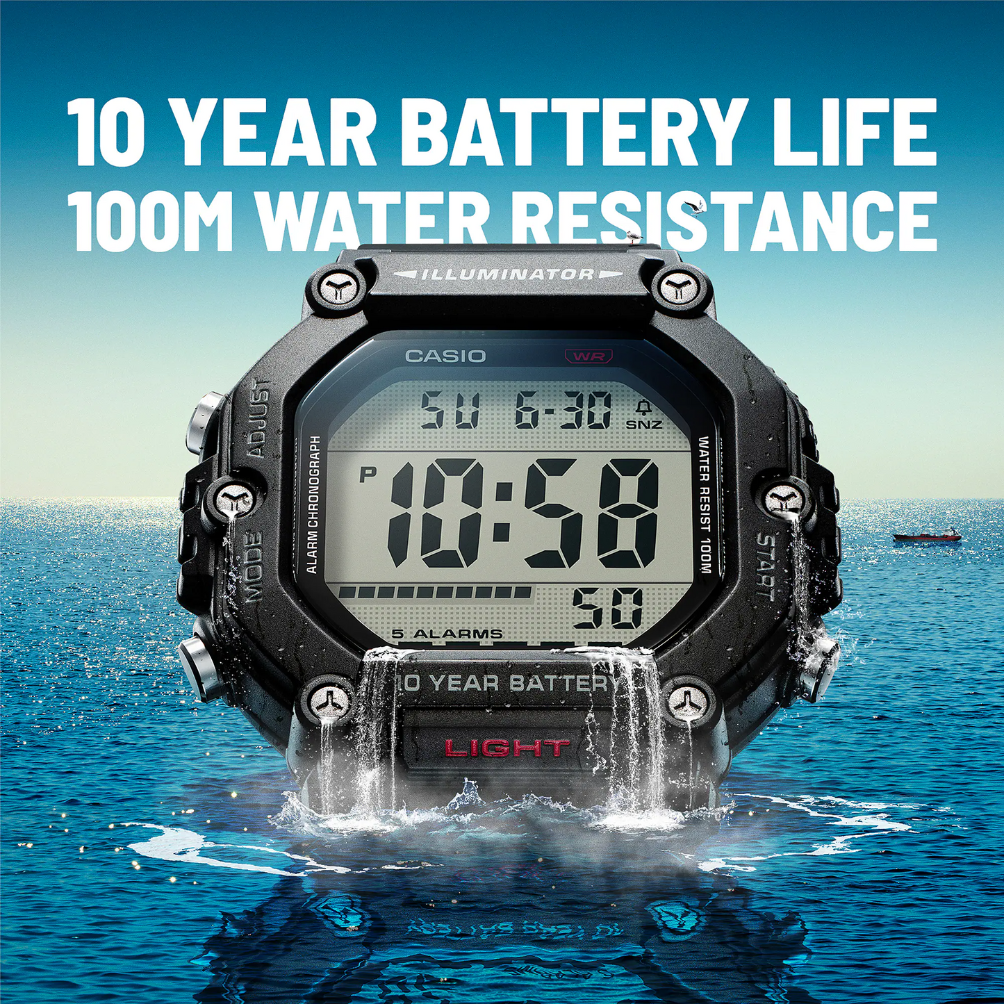 CASIO Standard Digital Watch AE-1600H-1AVDF