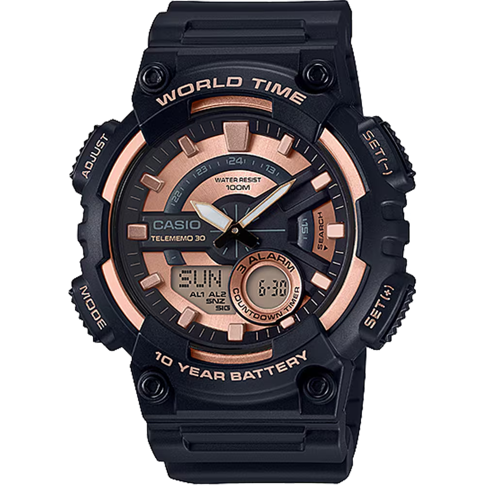 CASIO ANALOG-DIGITAL MENS WATCH AEQ-110W-1A3VDF