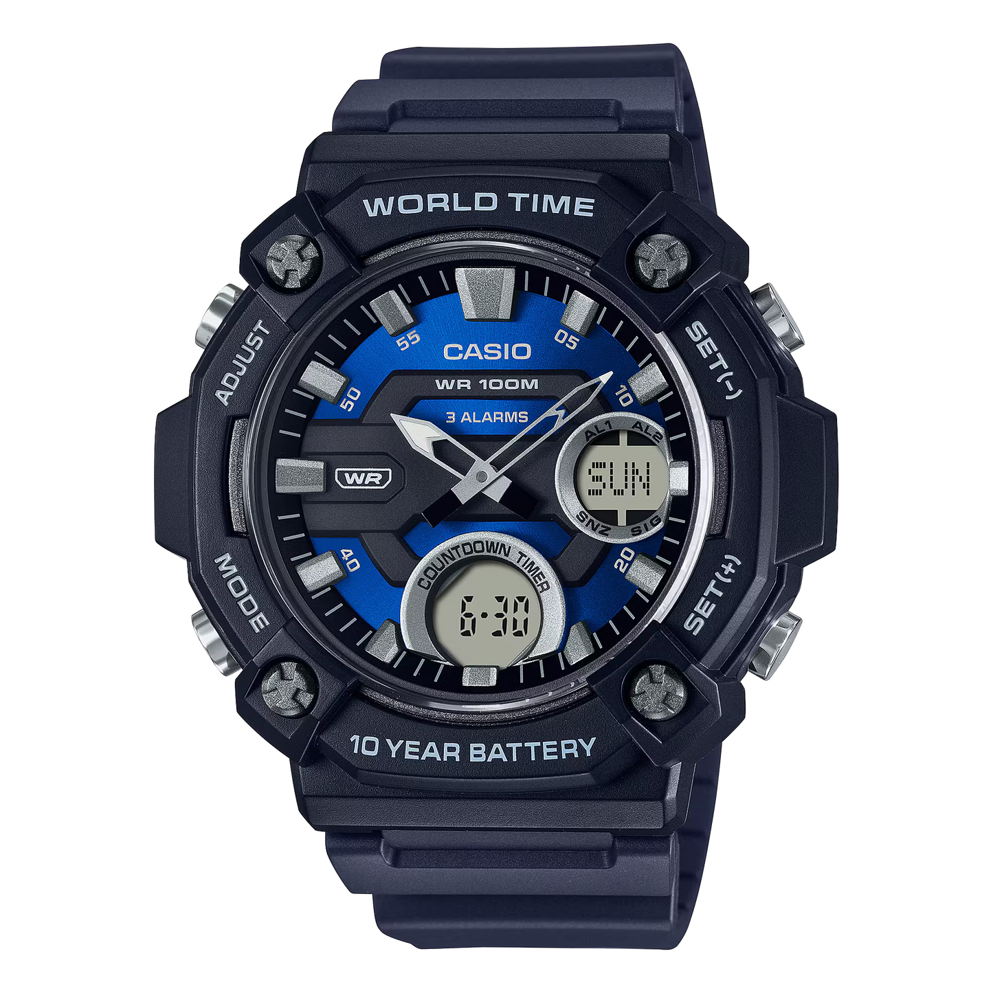 CASIO ANALOG-DIGITAL MENS WATCH AEQ-120W-2AVDF