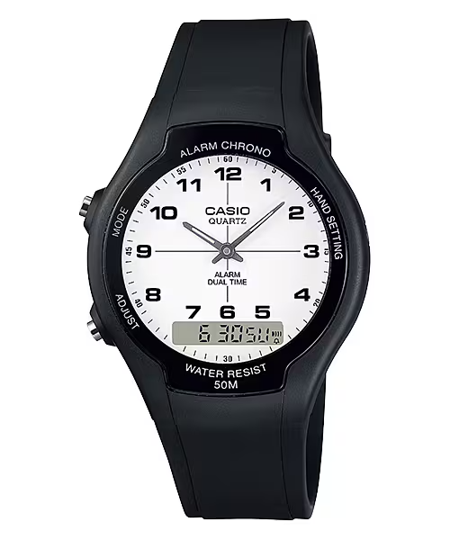 CASIO ANALOG-DIGITAL MENS WATCH AW-90H-7BVDF