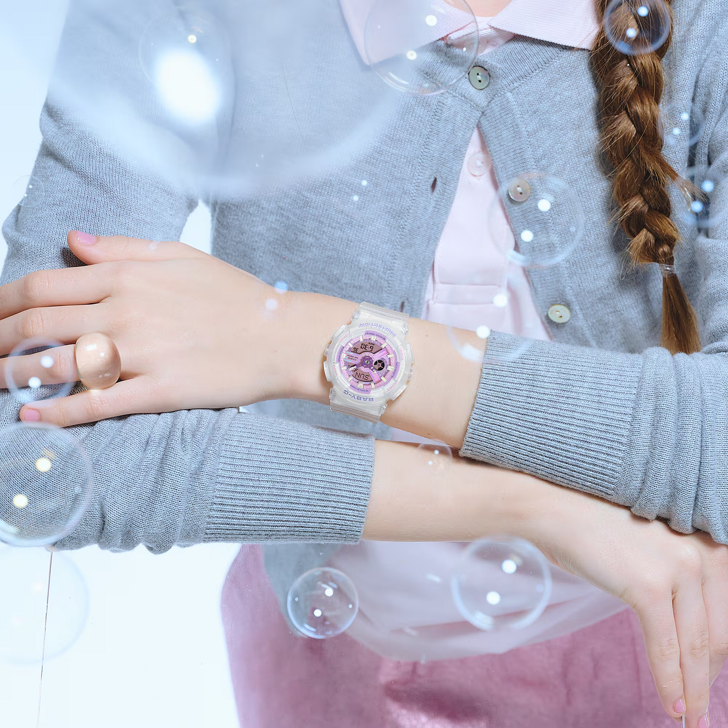 BABY-G Digital Analog Women Casual Watch BA-110PS-7ADR