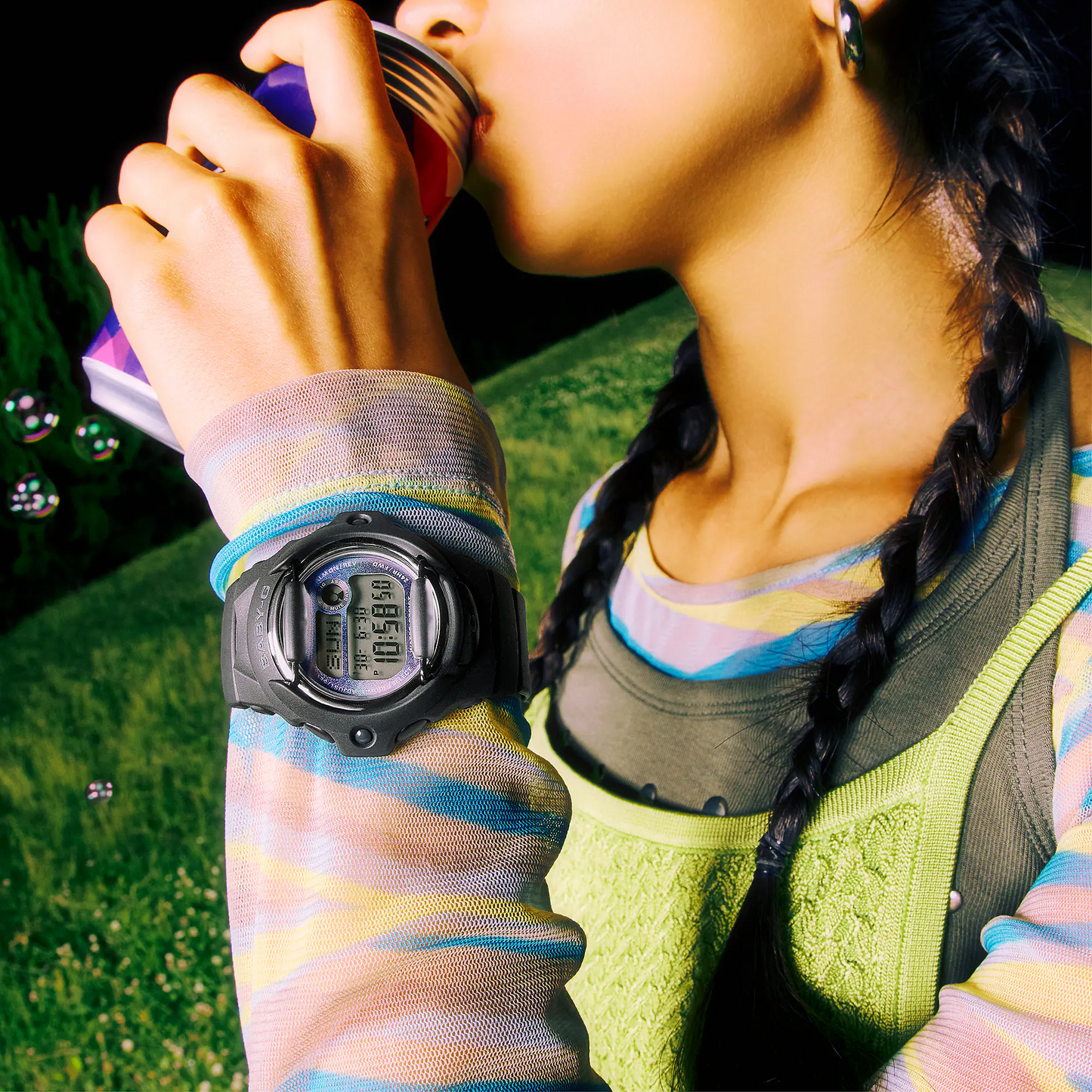 BABY-G Digital Glitter Black Women Watch BG-169GD-1DR