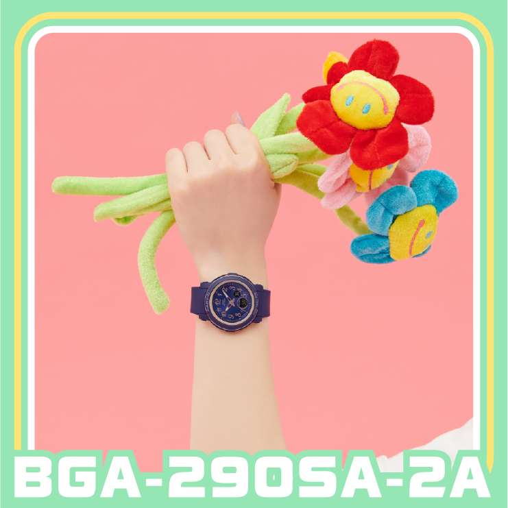 Casio Baby-G BGA-290SA-2ADR Analog Digital Women's Watch Navy Blue