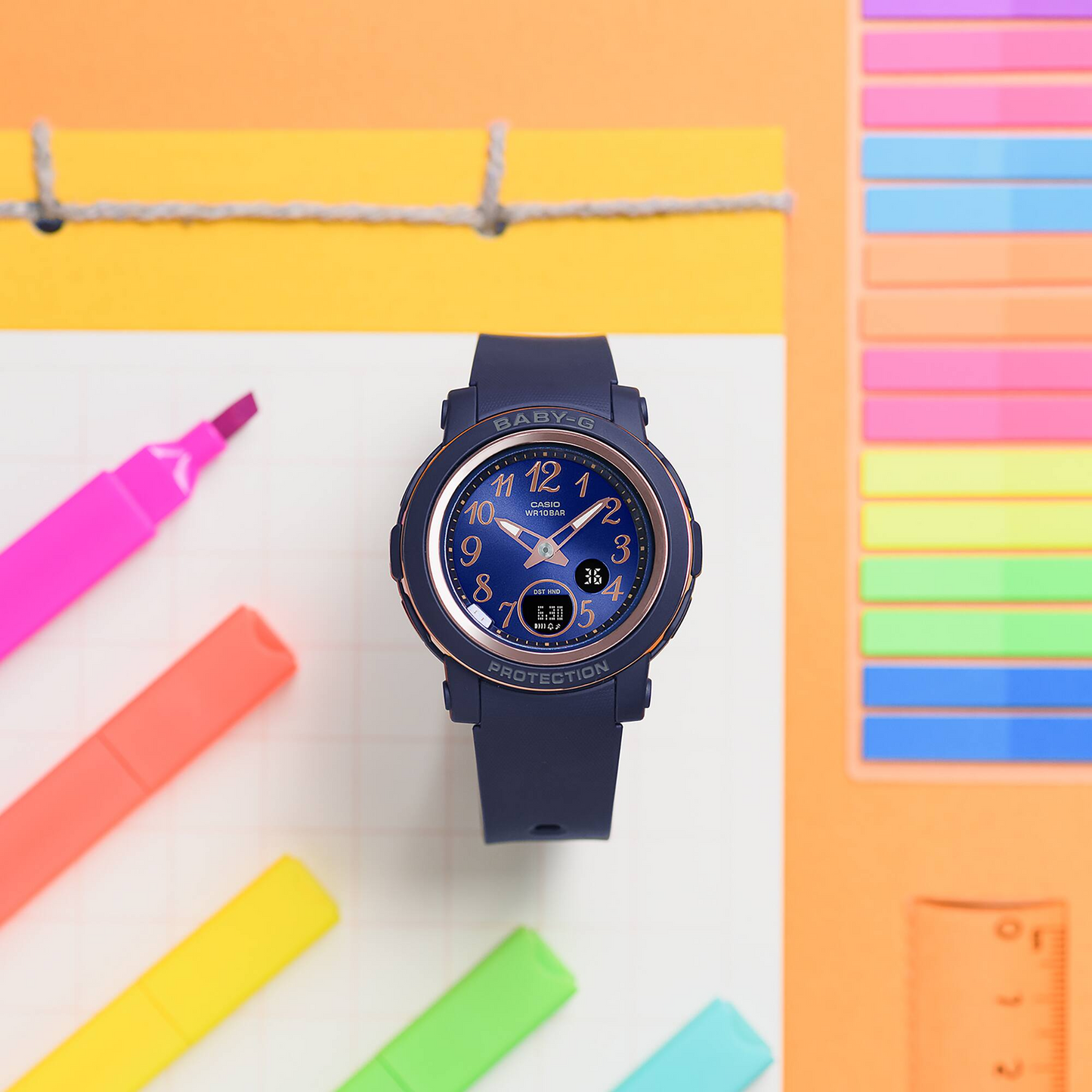 Casio Baby-G BGA-290SA-2ADR Analog Digital Women's Watch Navy Blue