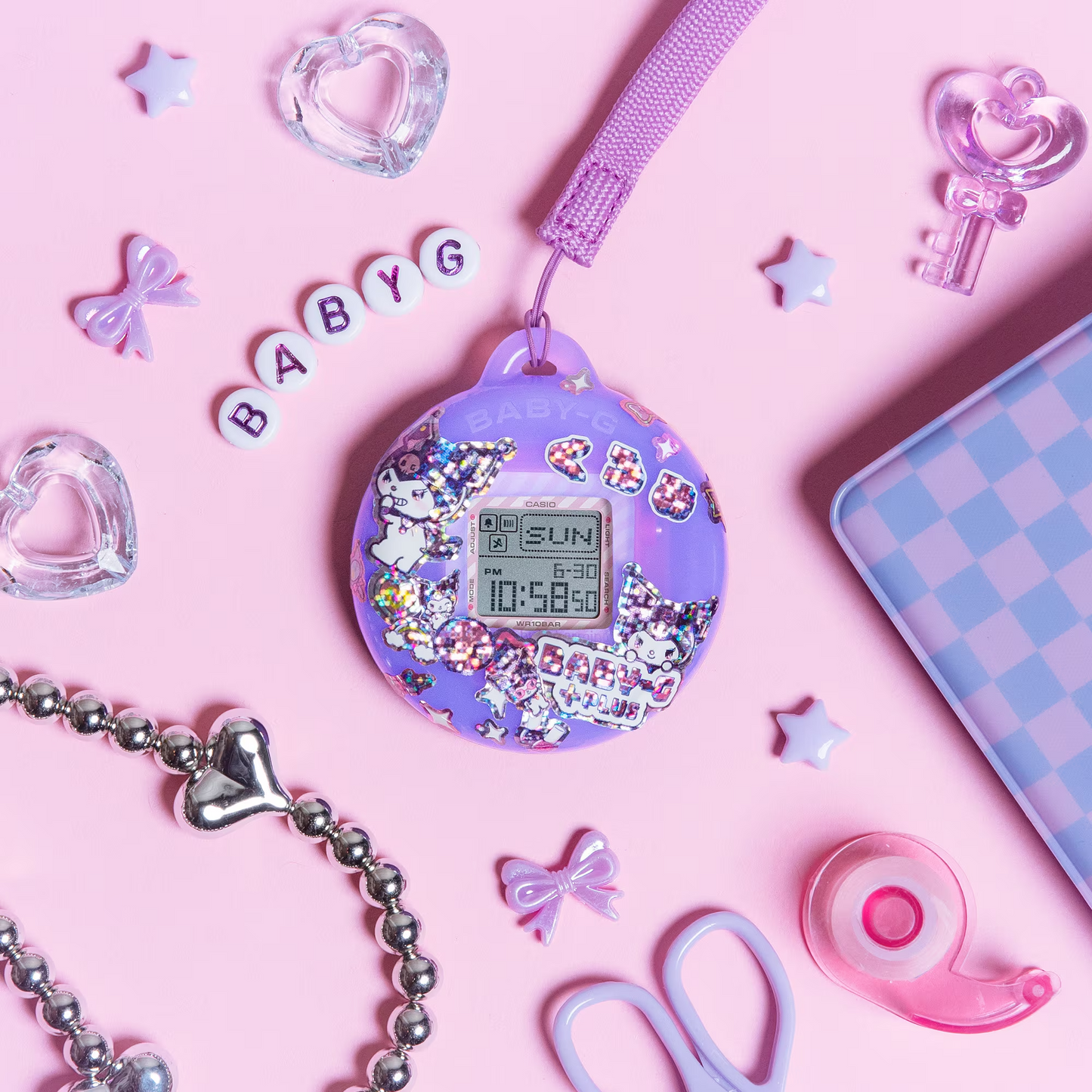 BABY-G + Plus Case Holder Set Kuromi Collaboration Model BGD-10KKM-1DR