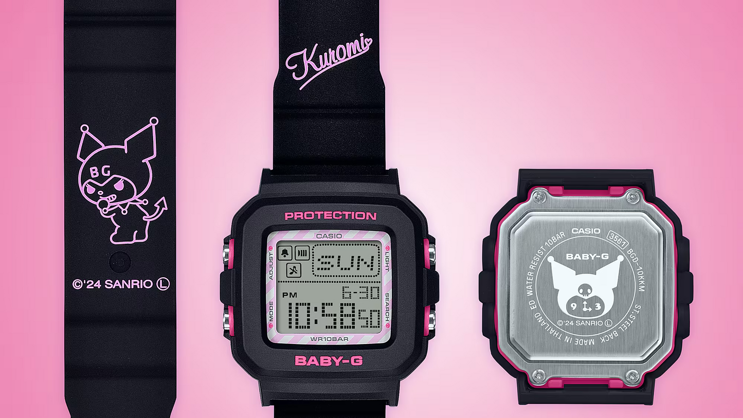 BABY-G + Plus Case Holder Set Kuromi Collaboration Model BGD-10KKM-1DR