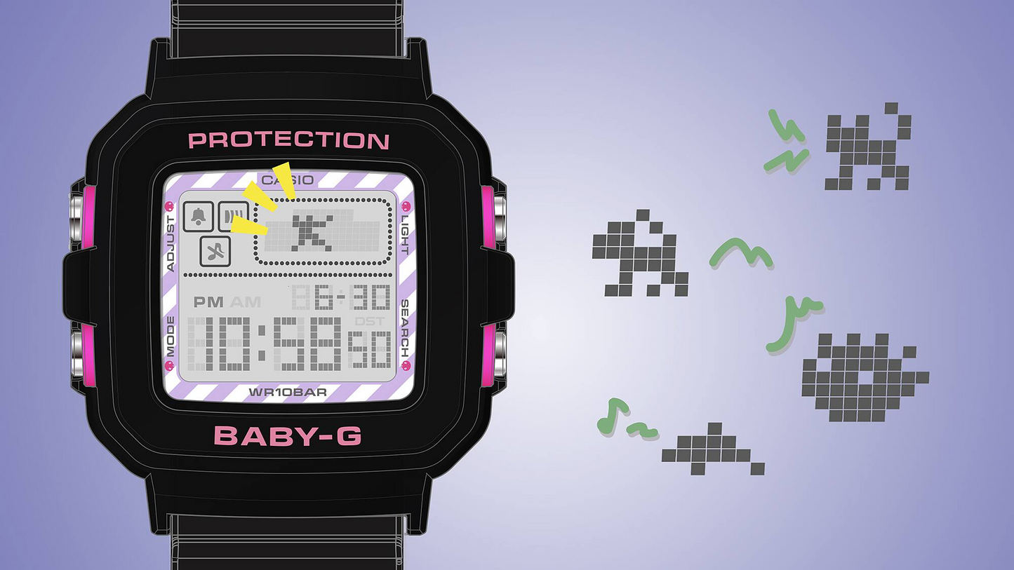 BABY-G + Plus Case Holder Set Kuromi Collaboration Model BGD-10KKM-1DR