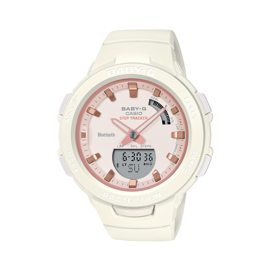 Casio BSA-B100CS-7ADR Baby-G Women Watch, White