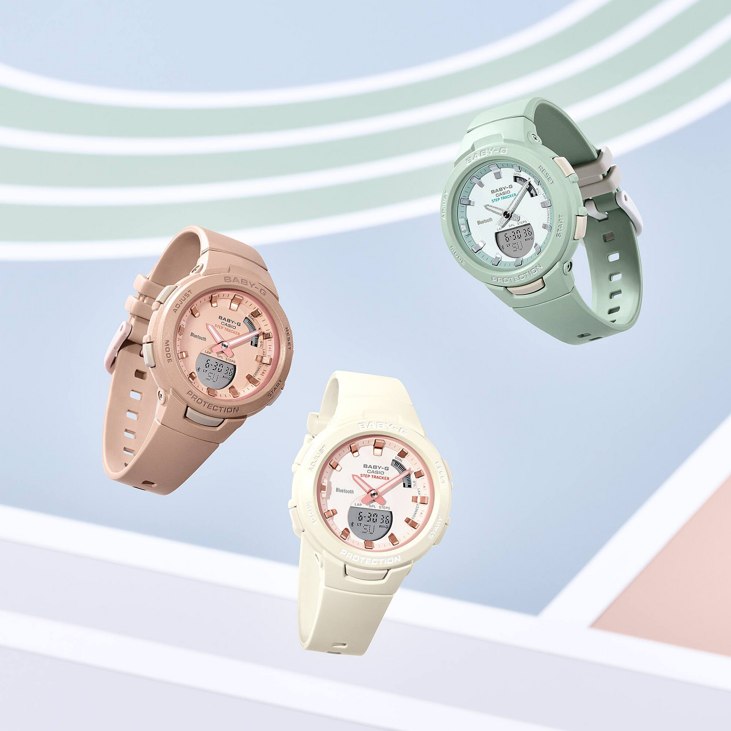 Casio BSA-B100CS-7ADR Baby-G Women Watch, White