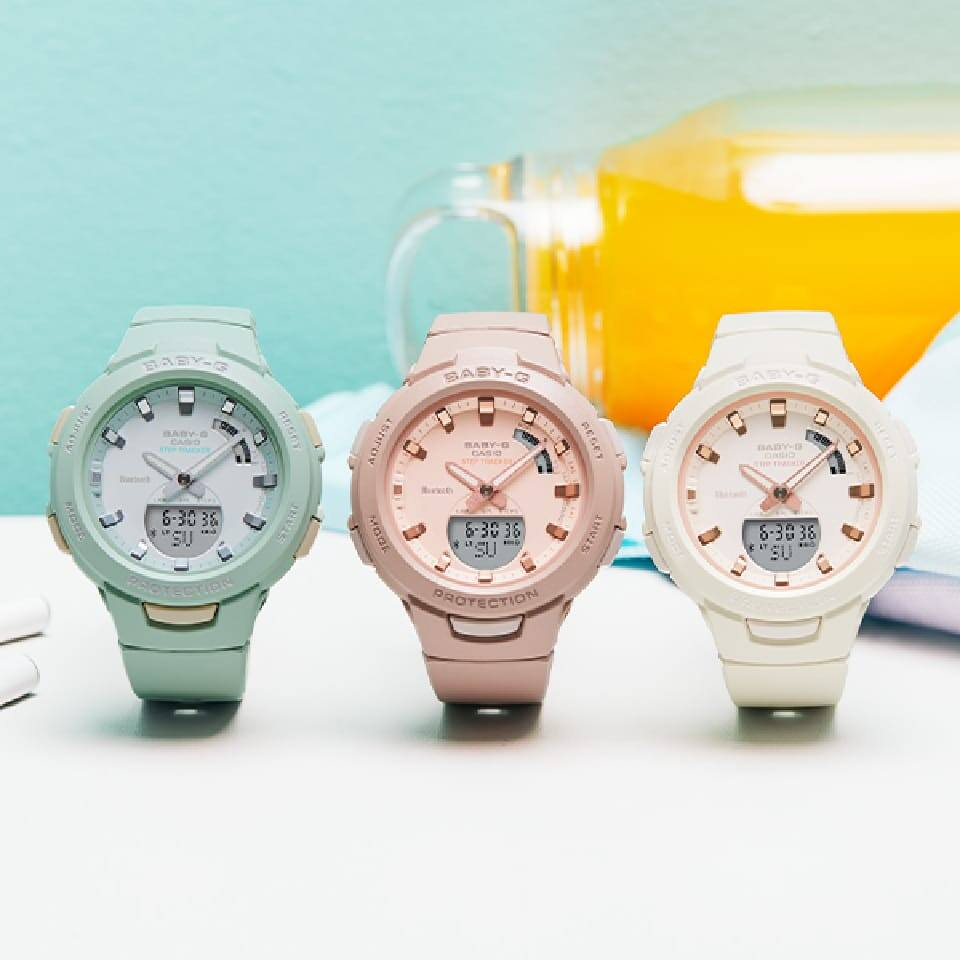 Casio BSA-B100CS-7ADR Baby-G Women Watch, White