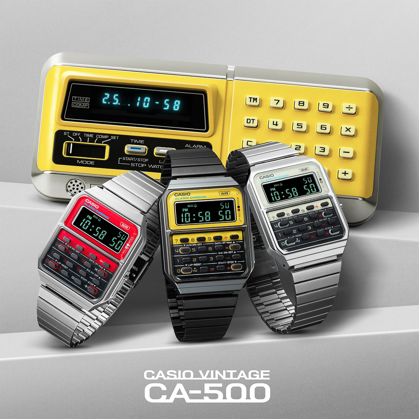 CASIO VINTAGE UNISEX DATABANK CALCULATOR WATCH CA-500WEGG-9BDF