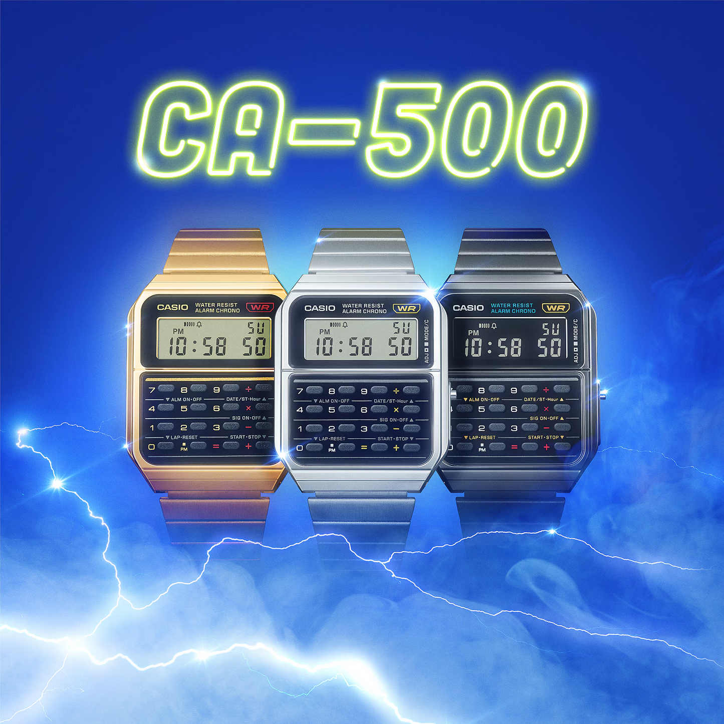 CASIO DIGITAL MENS WATCH CA-500WEGG-1BDF