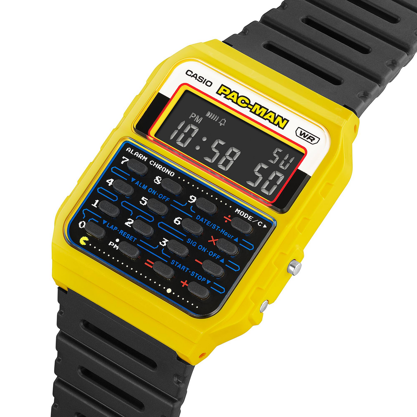 CASIO UNISEX PAC-MAN COLLABORATION MODEL CA-53WPC-1BDR