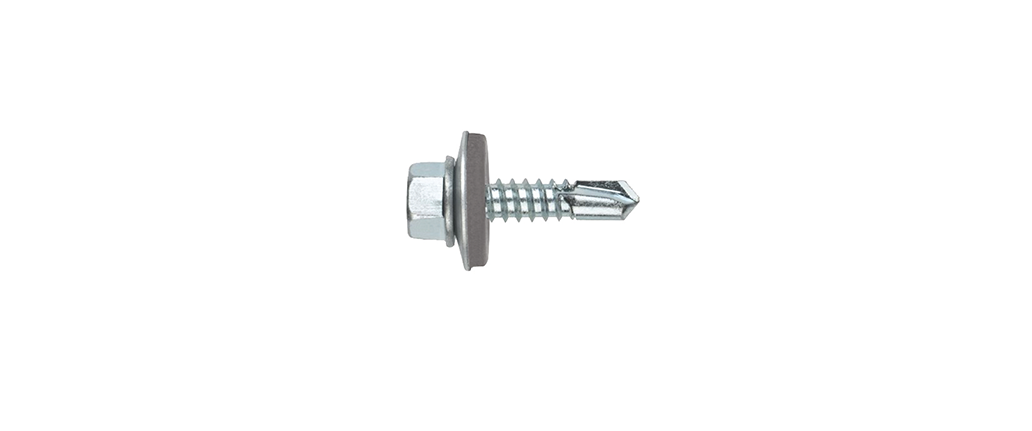 SELF DRILLING SCREWS HEX HEAD WITH EPDM WASHER ZINC PLATED-MADE IN TAIWAN #14x2 (6.0x50mm) (225PCS)