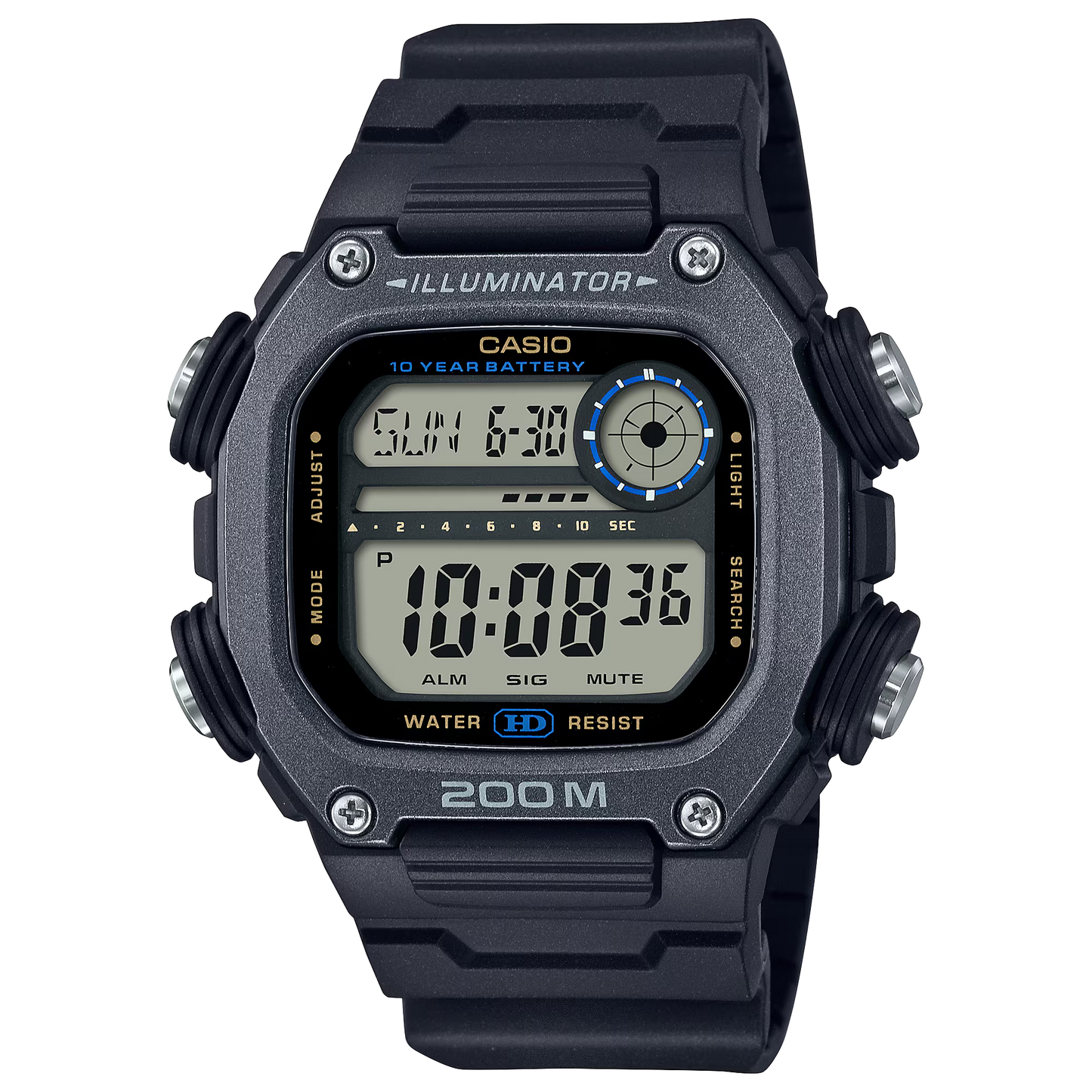 CASIO DIGITAL MENS WATCH DW-291HX-1AVDF