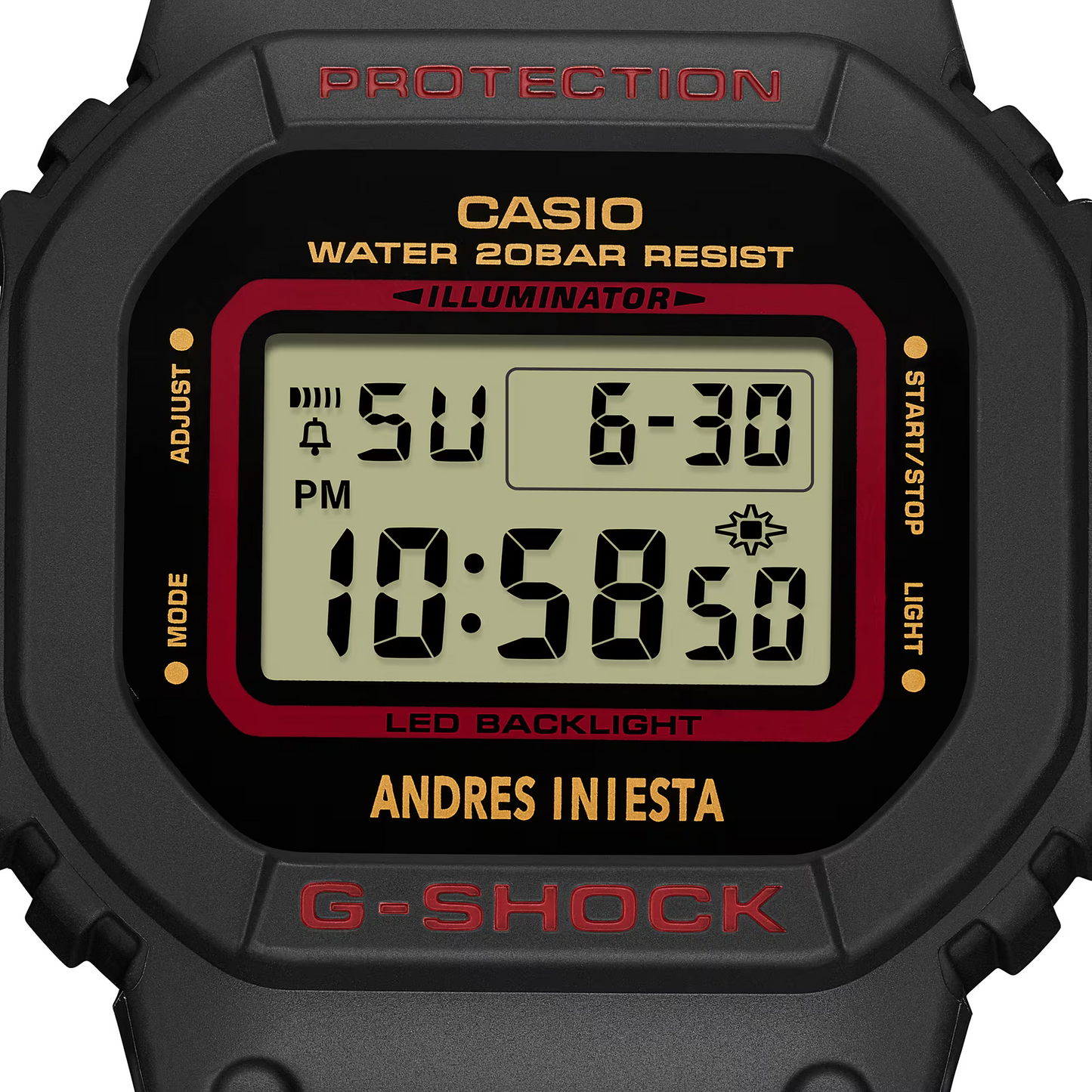 WORLD CLASS PROFESSIONAL FOOTBALL PLAYER ANDRÉS INIESTA SIGNATURE MODEL DW-5600AI-1DR