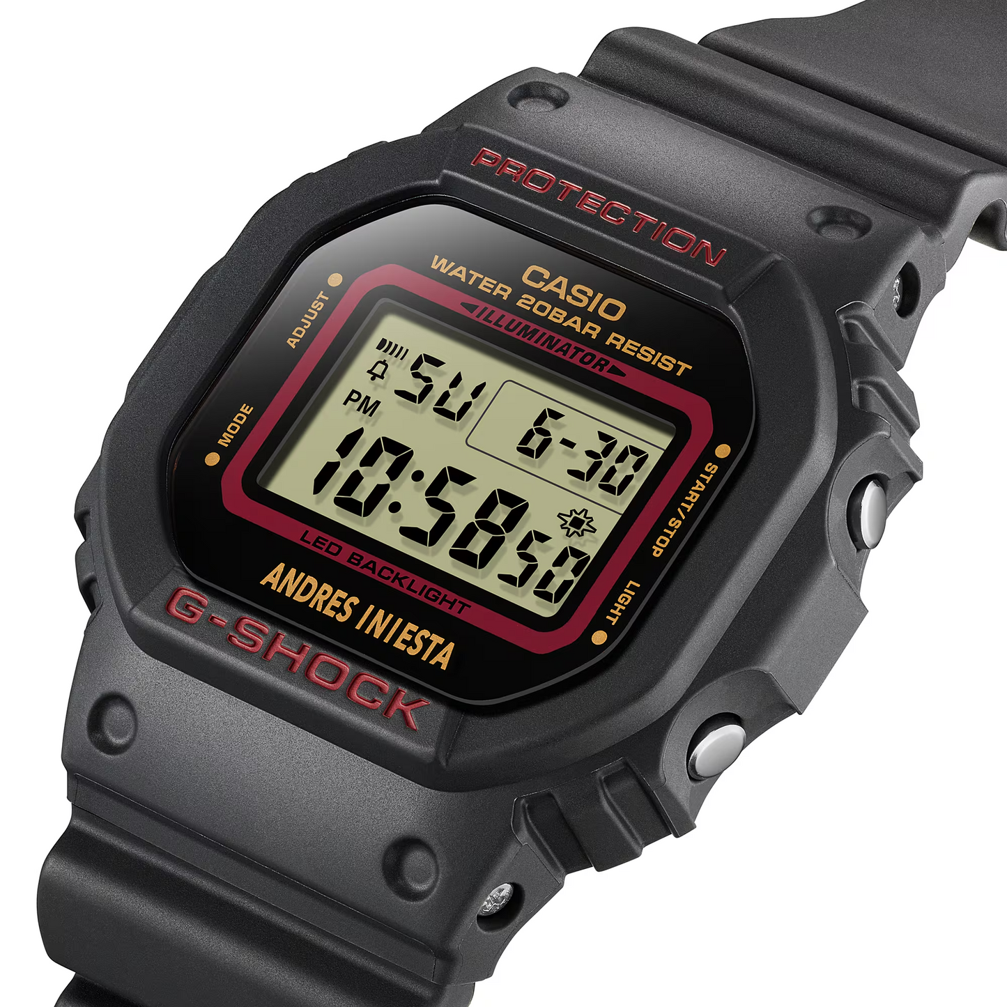 WORLD CLASS PROFESSIONAL FOOTBALL PLAYER ANDRÉS INIESTA SIGNATURE MODEL DW-5600AI-1DR