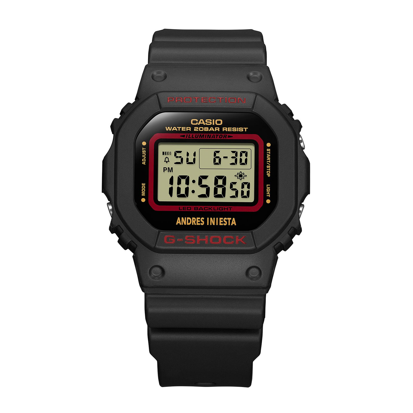 WORLD CLASS PROFESSIONAL FOOTBALL PLAYER ANDRÉS INIESTA SIGNATURE MODEL DW-5600AI-1DR