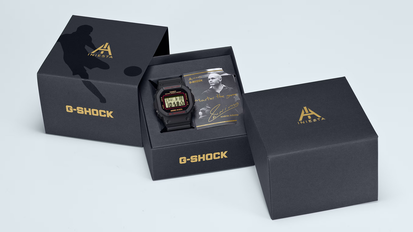 WORLD CLASS PROFESSIONAL FOOTBALL PLAYER ANDRÉS INIESTA SIGNATURE MODEL DW-5600AI-1DR