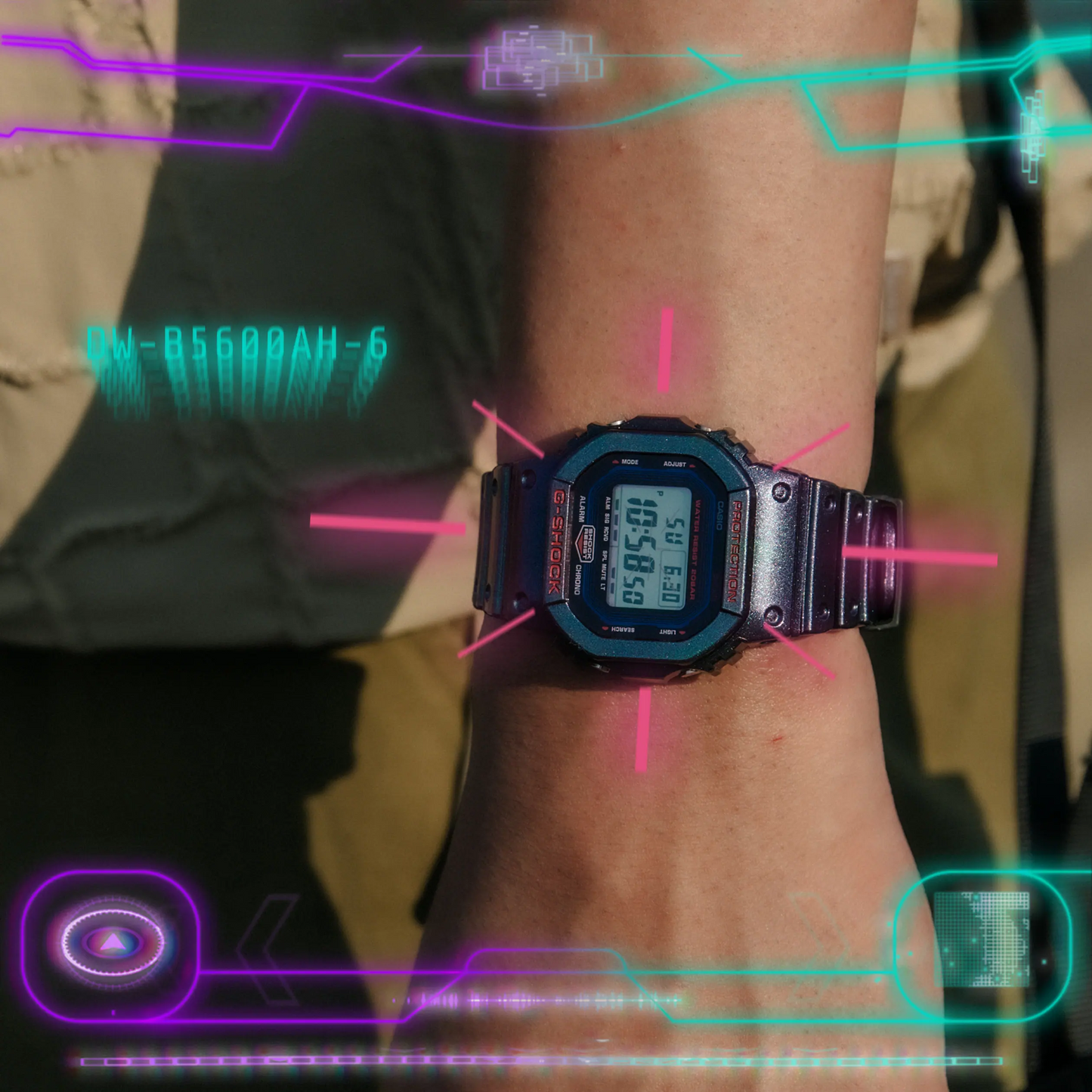 G-SHOCK MEN CASUAL DIGITAL WATCH DW-B5600AH-6DR