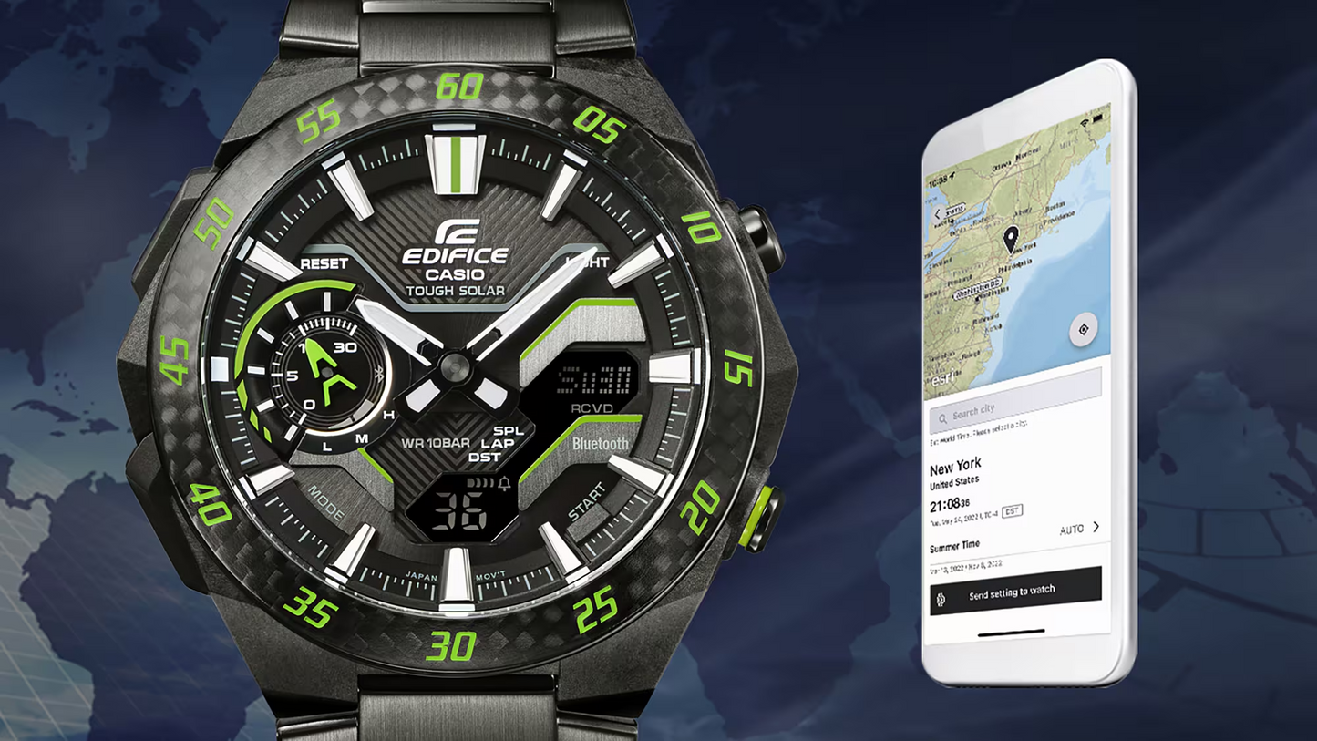 EDIFICE SMARTPHONE LINK MENS WATCH ECB-2200RC-1A3DF
