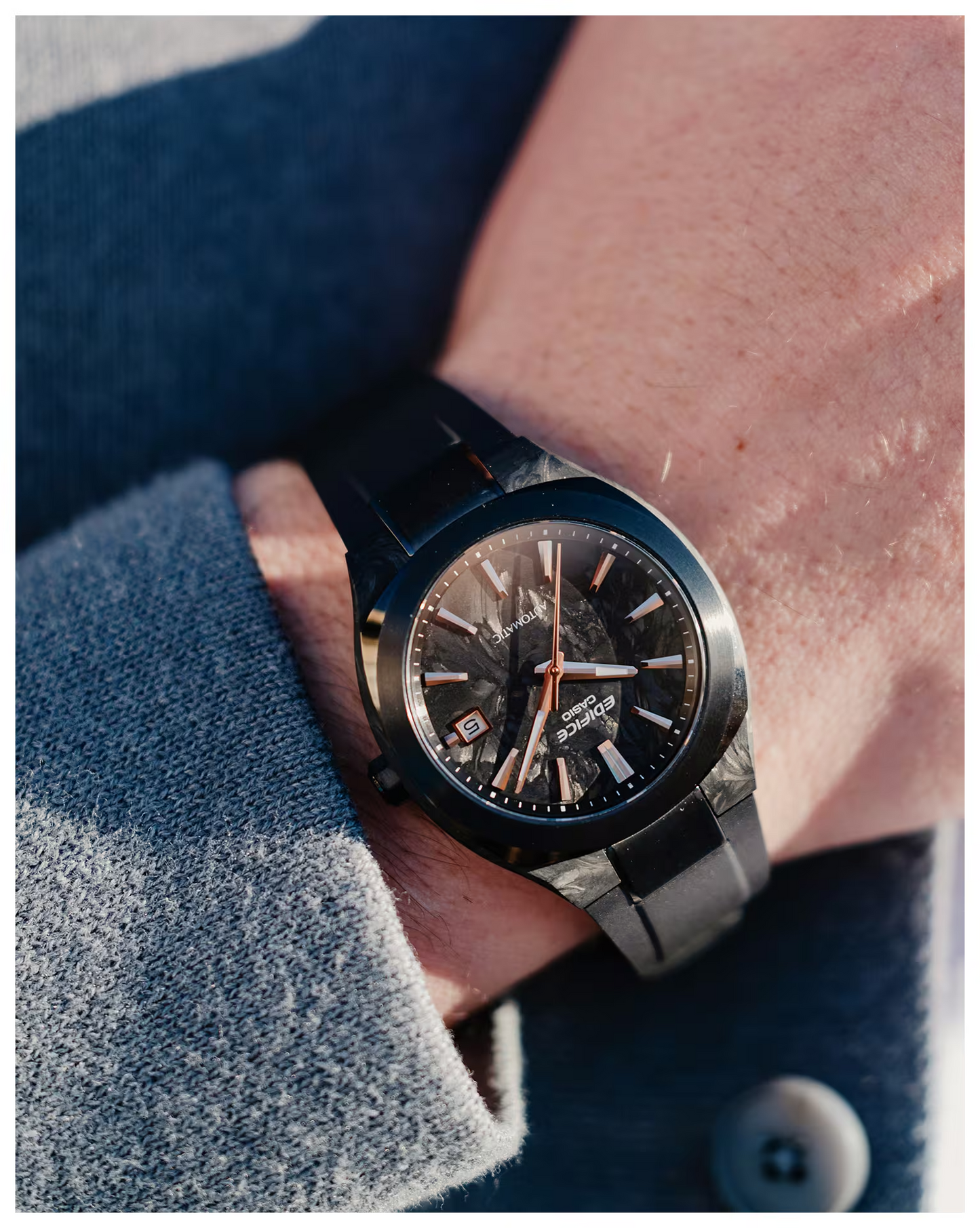 EDIFICE EFK-200XPB-1ADR MECHANICAL AUTOMATIC MENS WATCH