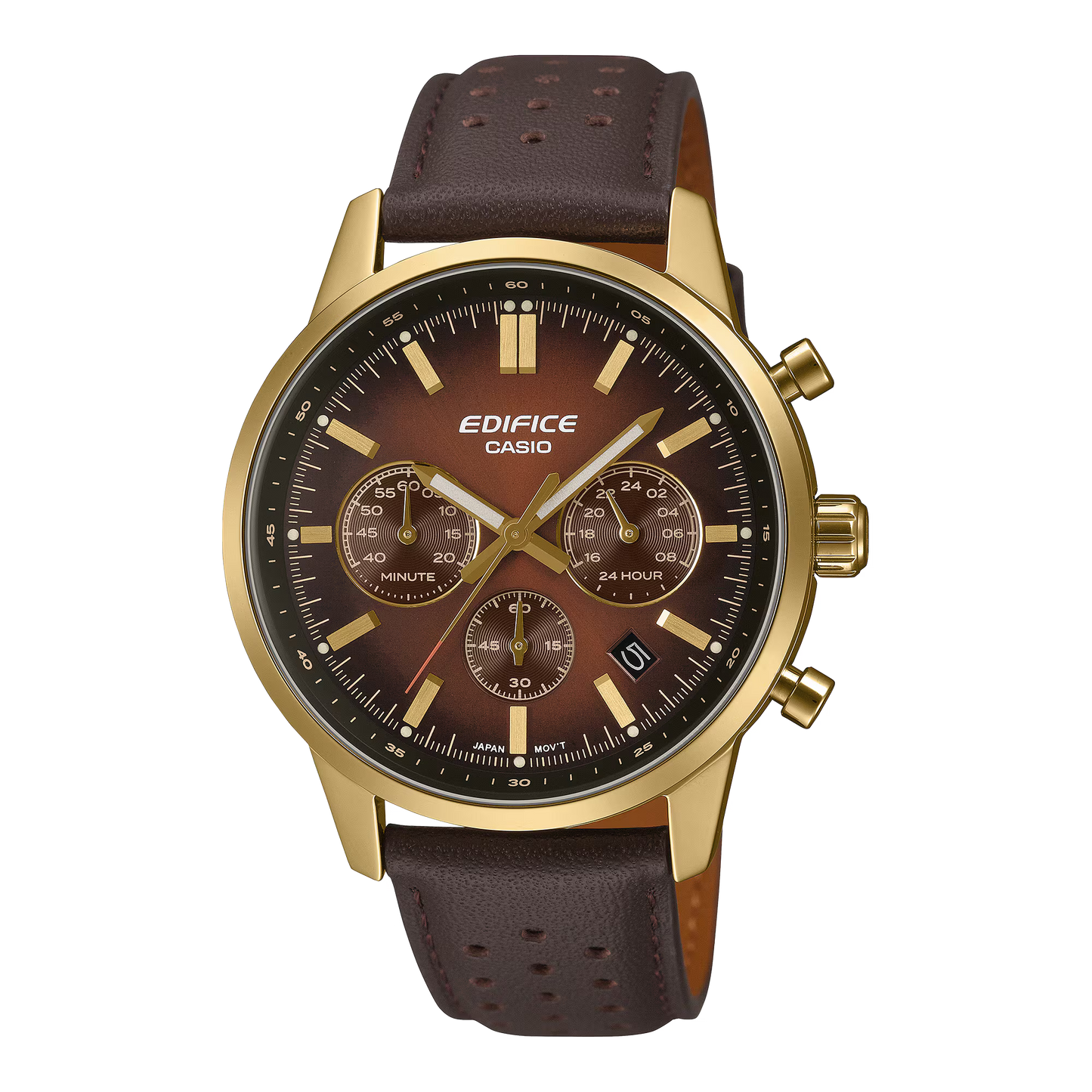 Edifice Standard Chronograph Leather Band Men Watch EFR-575CL-5ADF