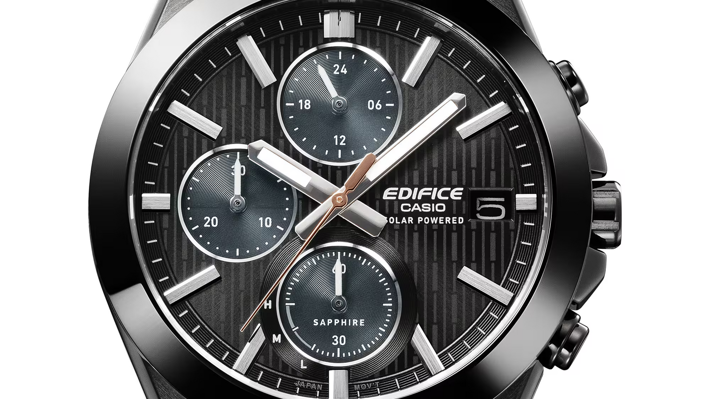 EDIFICE SOLAR-POWERED CHRONOGRAPH MEN WATCH EFS-S650DC-1ADF