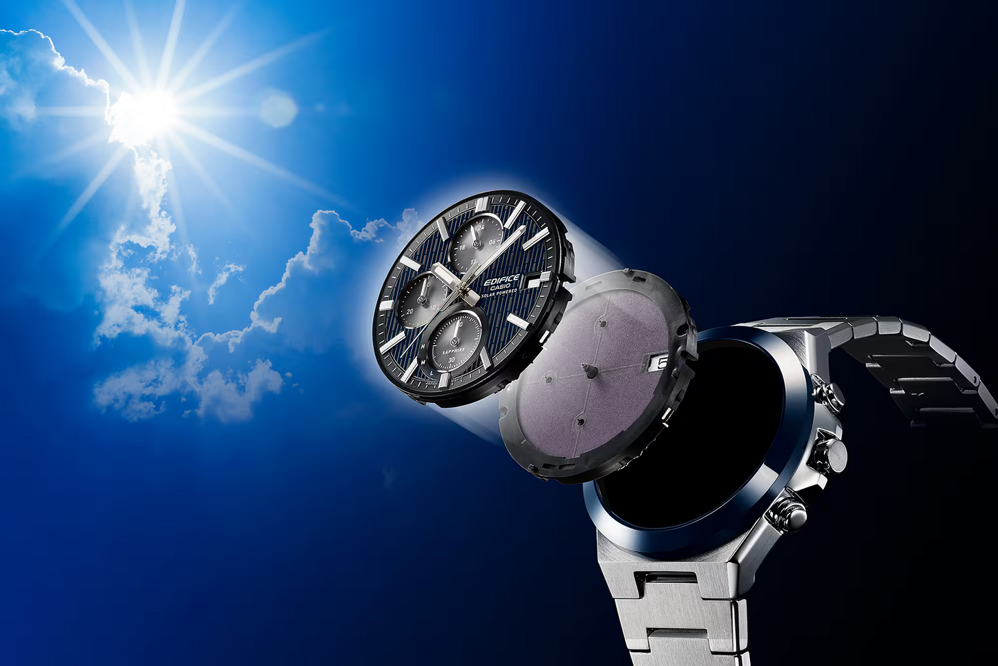 EDIFICE SOLAR-POWERED CHRONOGRAPH MEN WATCH EFS-S650D-2ADF