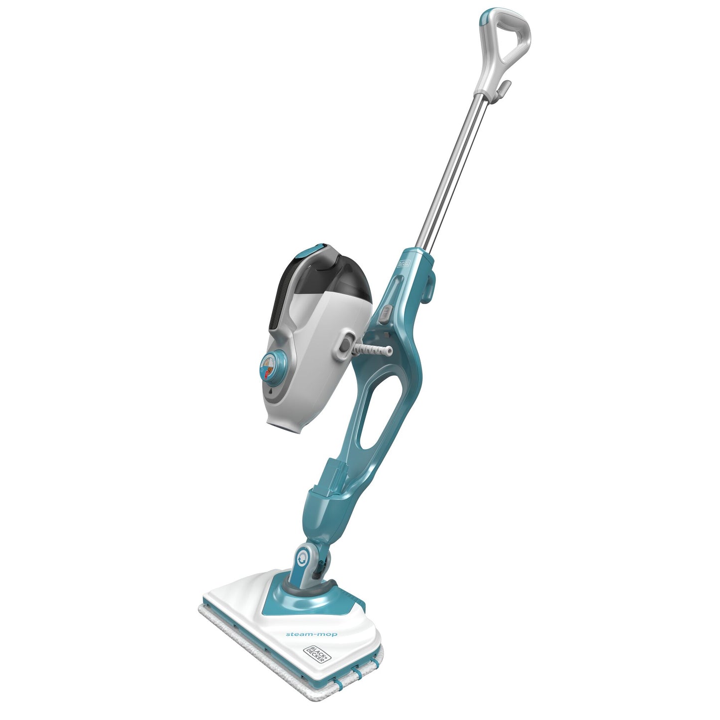 BLACK & DECKER 1600W 500ml Steam Mop 2in1, 8m Cord and 20sec HeatUp Time For Floor, Handheld Mode Kills 99.9% Germs With Super Heated Steam, That Cleanes &Sanitizes- BHSM1610DSM-GB