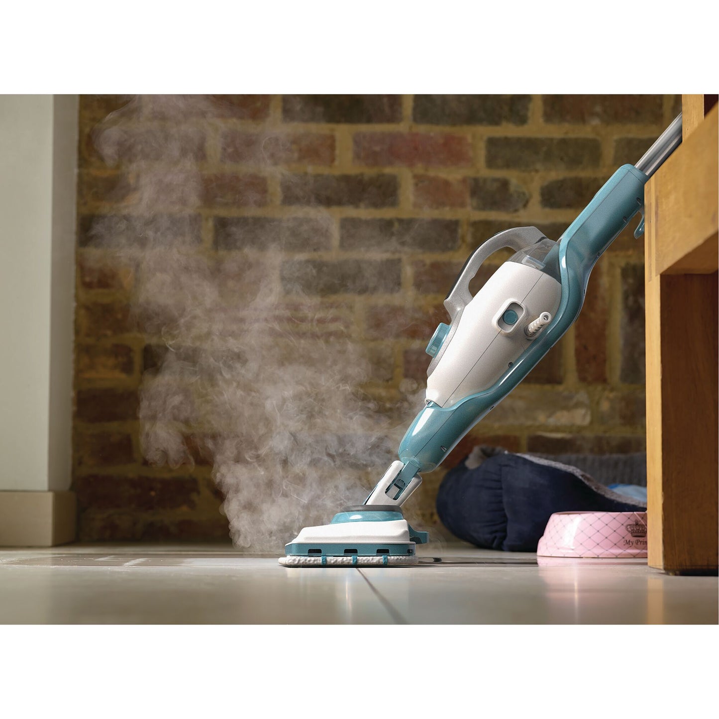 BLACK & DECKER 1600W 500ml Steam Mop 2in1, 8m Cord and 20sec HeatUp Time For Floor, Handheld Mode Kills 99.9% Germs With Super Heated Steam, That Cleanes &Sanitizes- BHSM1610DSM-GB