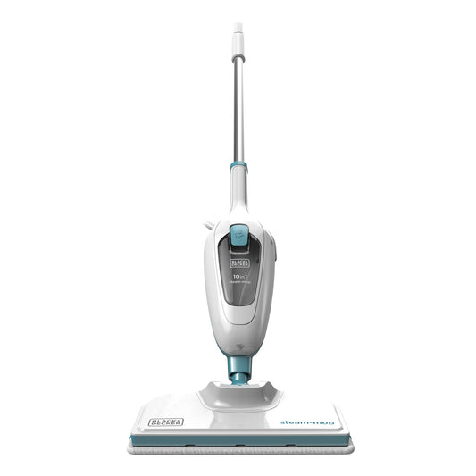BLACK & DECKER1300W 10-in-1 Steam Mop, White/Blue - FSMH13E10-B5