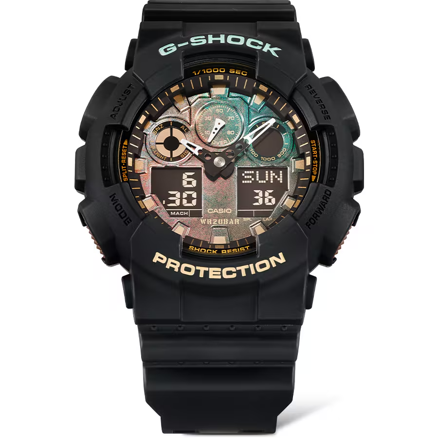 Casio G-Shock GA-100RC-1ADR Analog Digital Men's Watch Black
