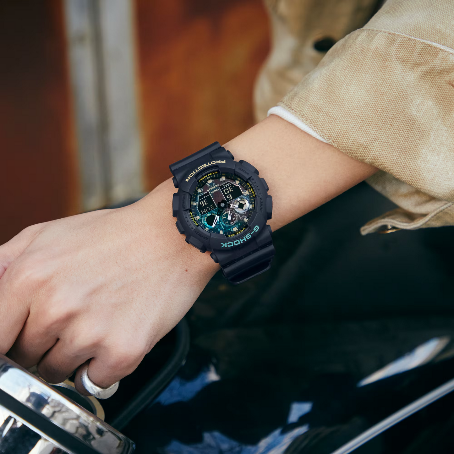 Casio G-Shock GA-100RC-1ADR Analog Digital Men's Watch Black