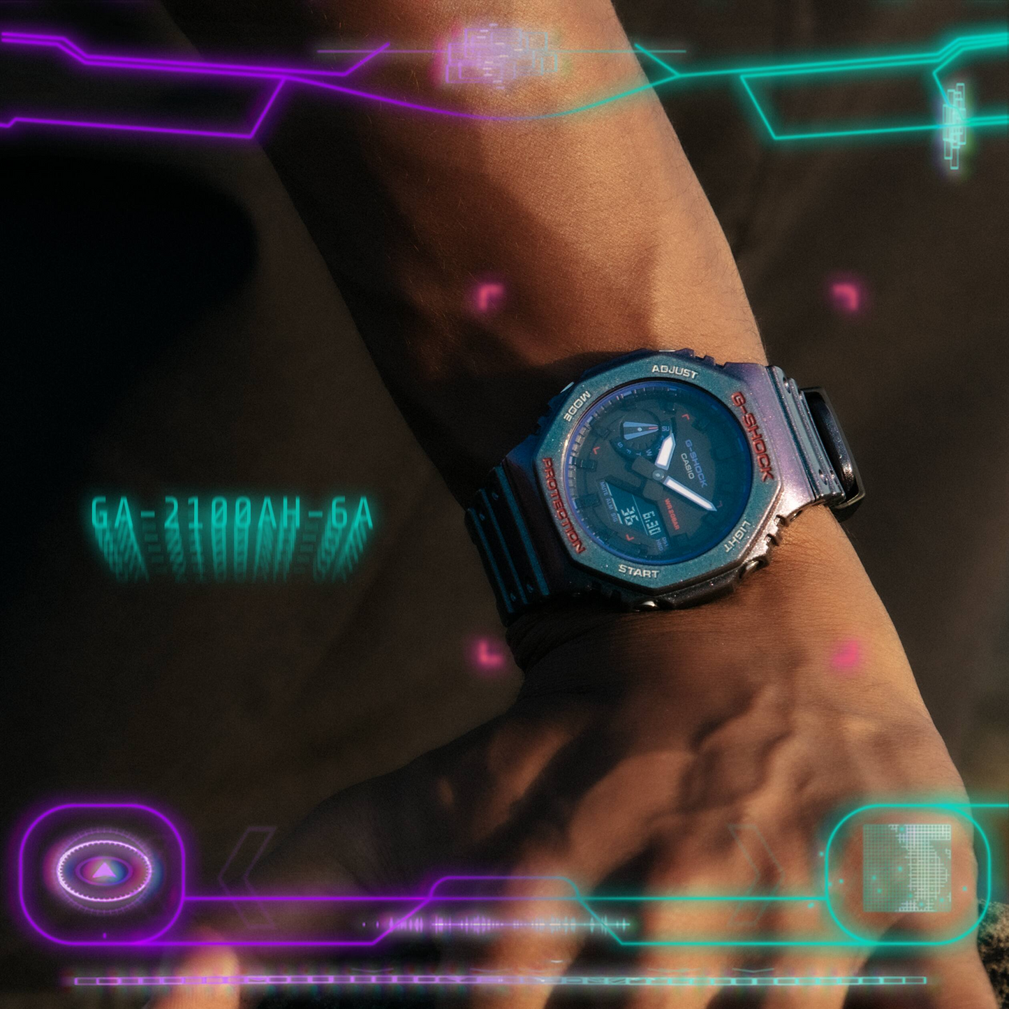 G-SHOCK CASUAL MEN WATCH GA-2100AH-6ADR