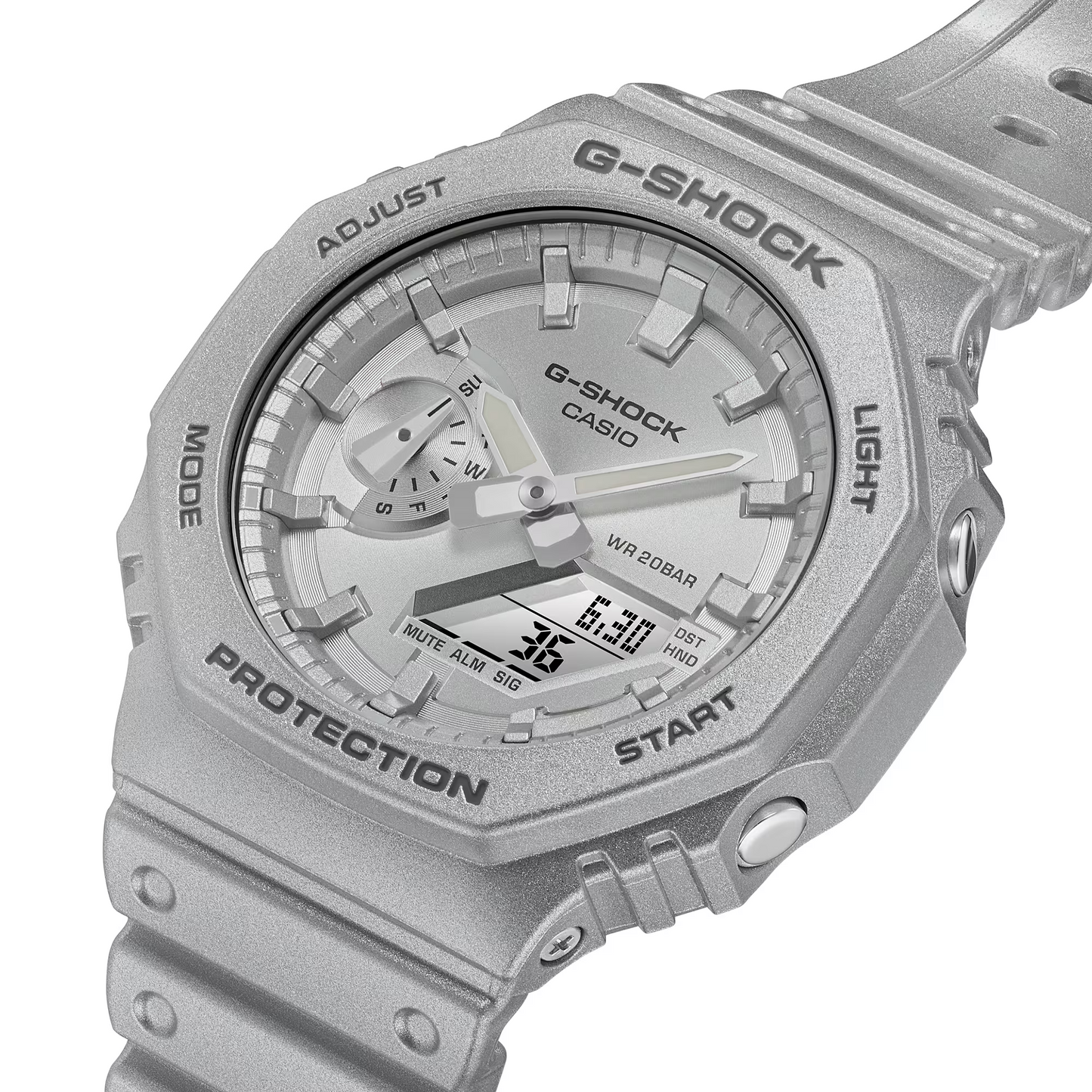 Casio G-Shock GA-2100FF-8ADR Analog Digital Men's Watch Silver