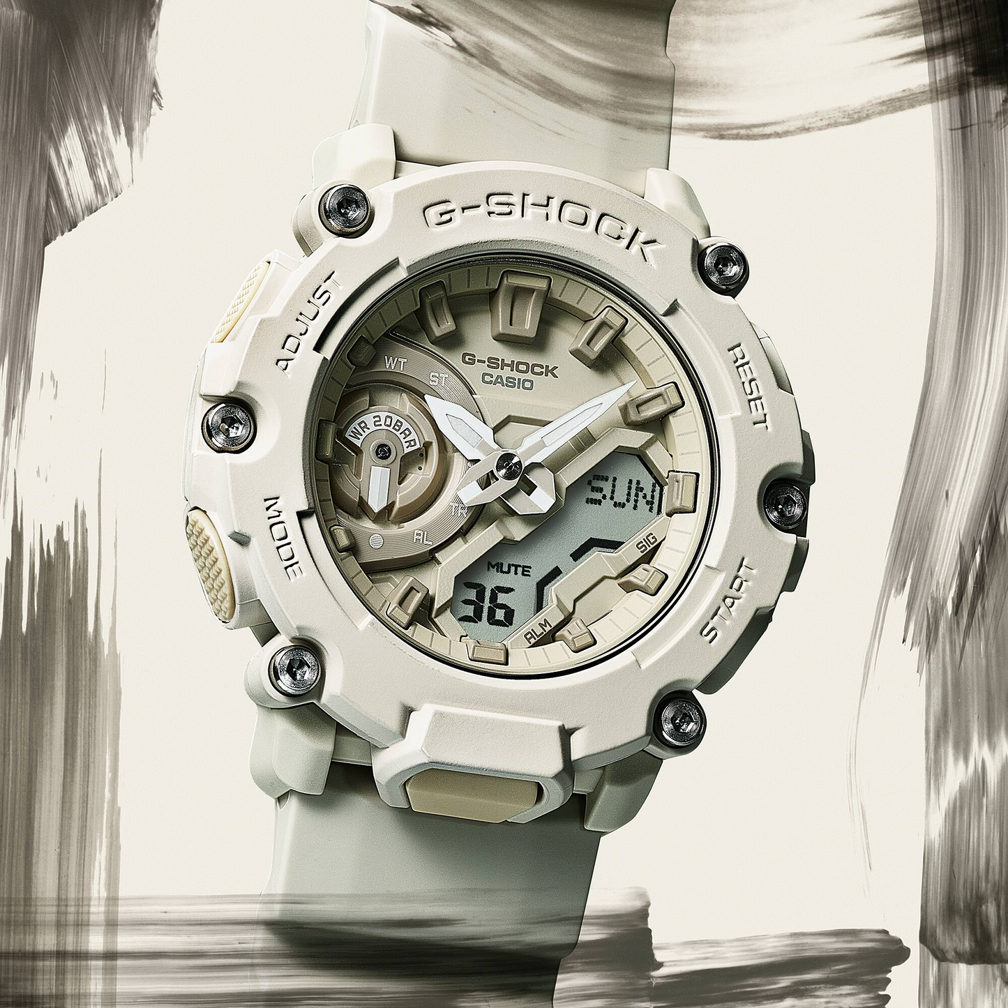 Casio G-Shock GA-2200NC-7ADR Analog Digital Men's Watch White