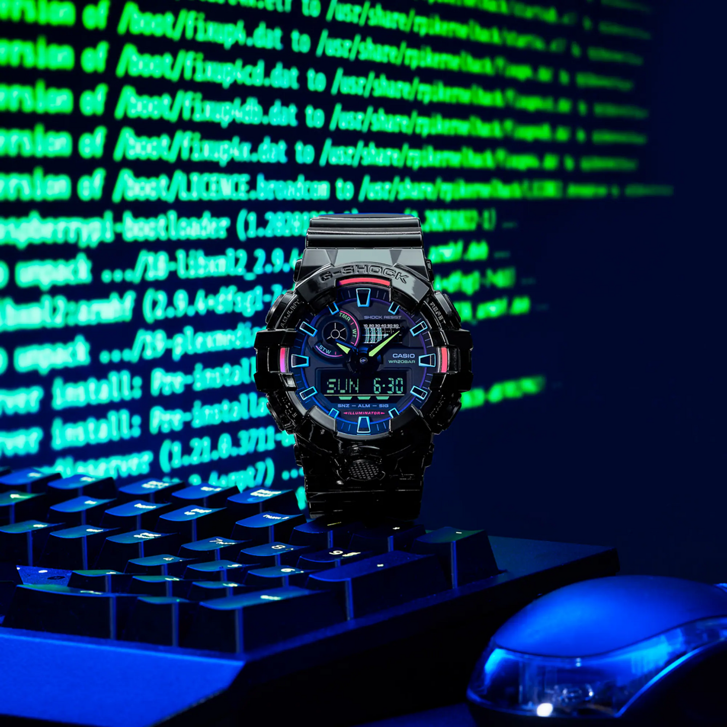 G-SHOCK VIRTUAL RAINBOW RGB MEN CASUAL WATCH GA-700RGB-1ADR