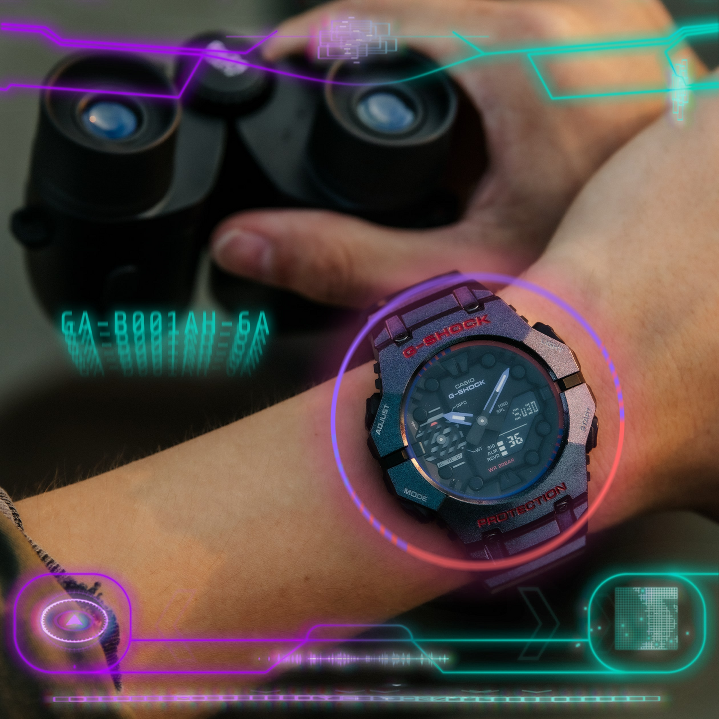 G-SHOCK BLUETOOTH MOBILE LINK CASUAL MEN WATCH GA-B001AH-6ADR