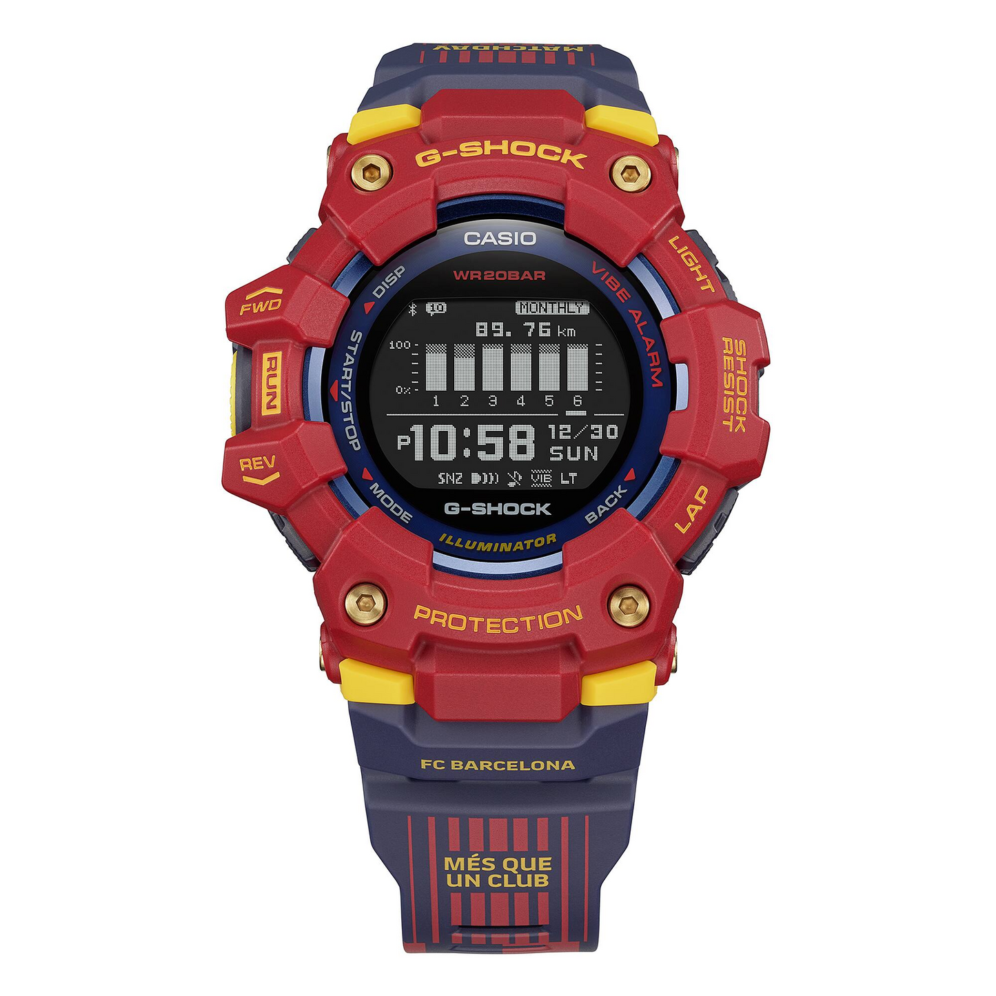 Casio G-Shock GBD-100BAR-4DR Digital Men's Watch, Red