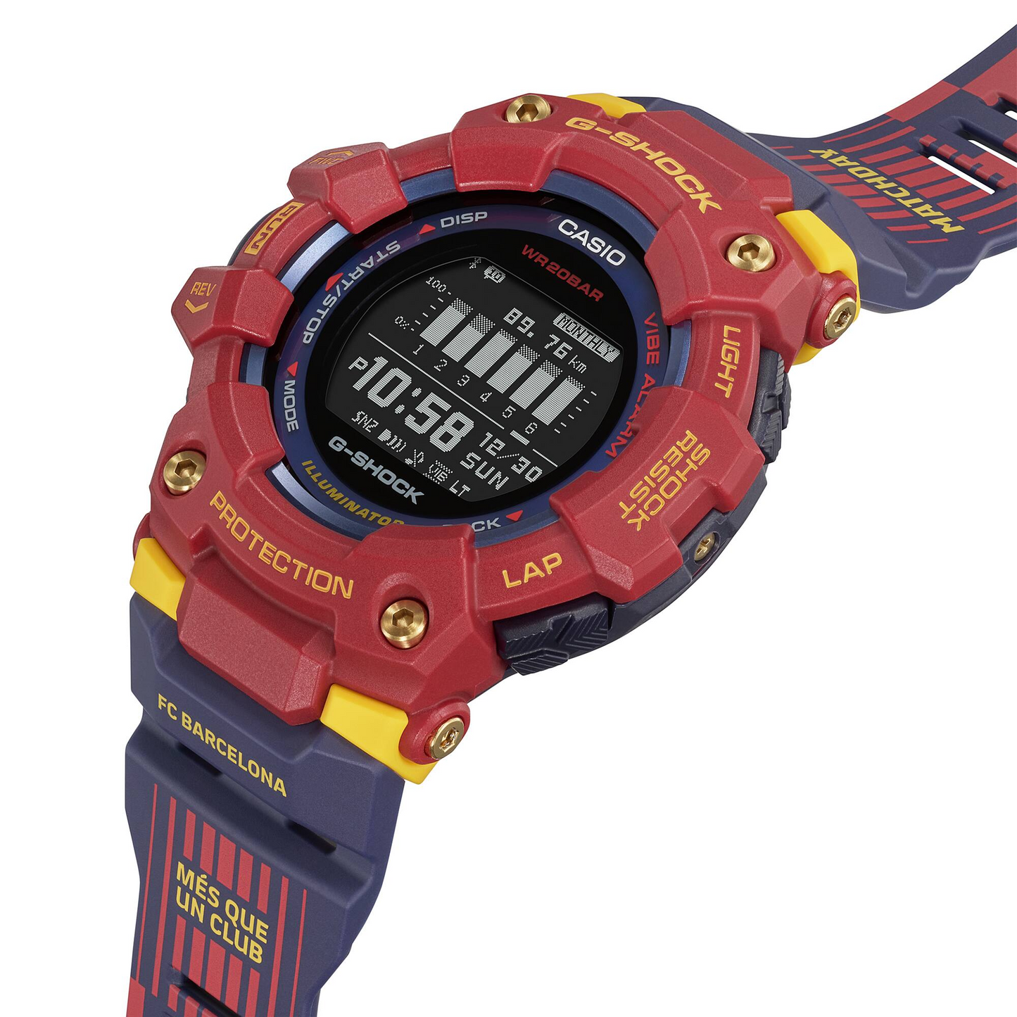 Casio G-Shock GBD-100BAR-4DR Digital Men's Watch, Red