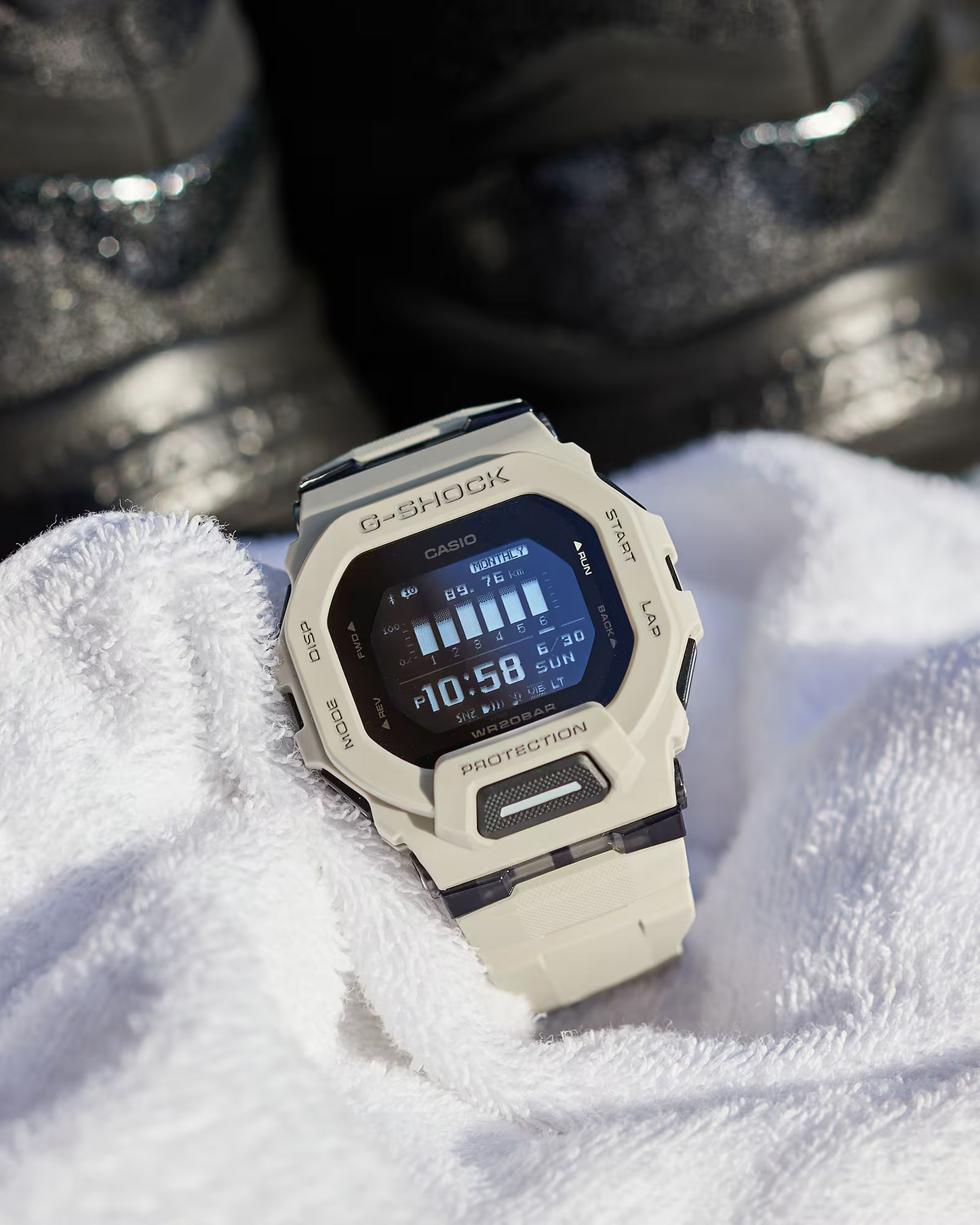 Casio G-Shock GBD-200UU-9DR Digital Men's Watch, White