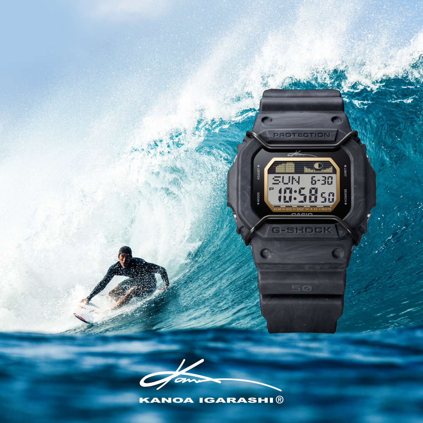 G-SHOCK International pro surfer Kanoa Igarashi’s third signature model GLX-5600KB-1DR
