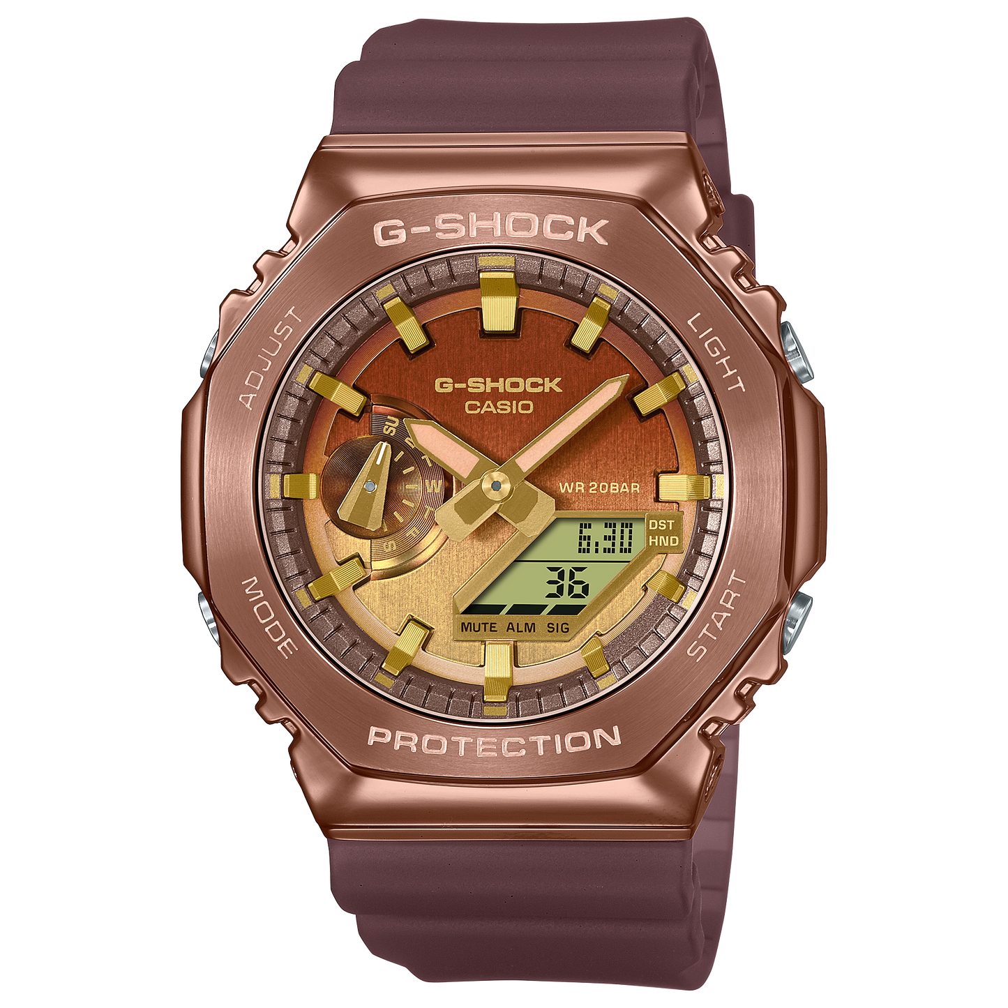 Casio G-Shock GM-2100CL-5ADR Analog Digital Men's Watch Rose Gold