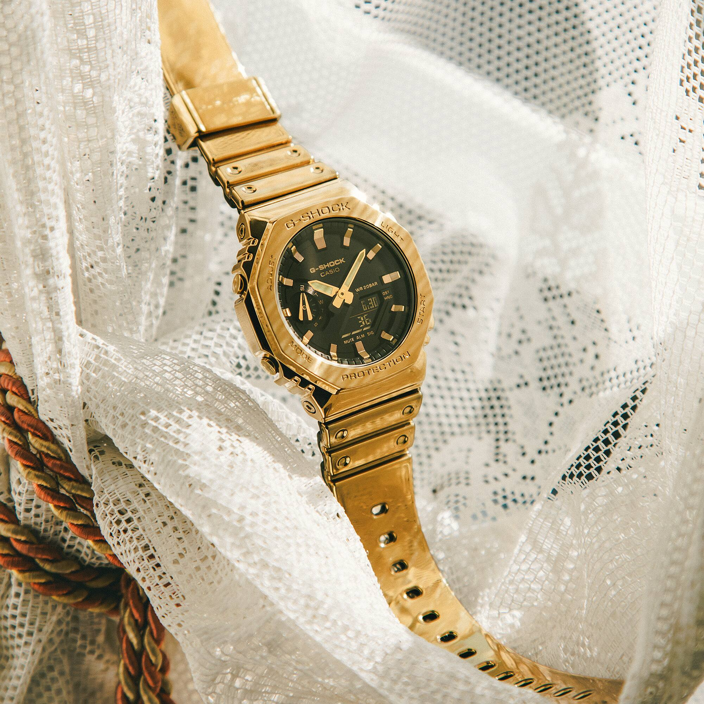 G-STEEL G-SHOCK Fine Metallic Series Gold Watch GM-2100YMG-9ADR